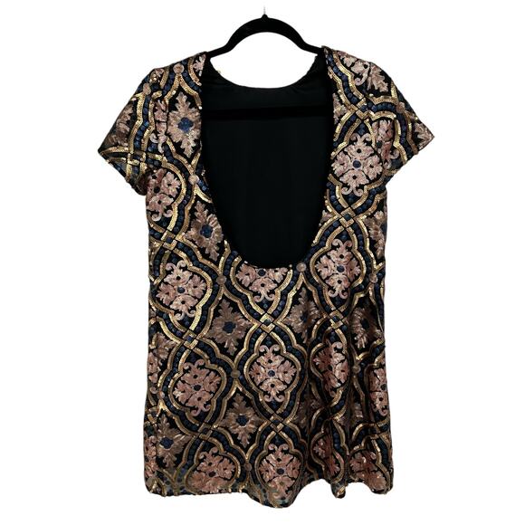 Show Me Your Mumu Magic Medallion Sequin Short Sleeve Tallulah Dress Womens XS - Picture 5 of 5